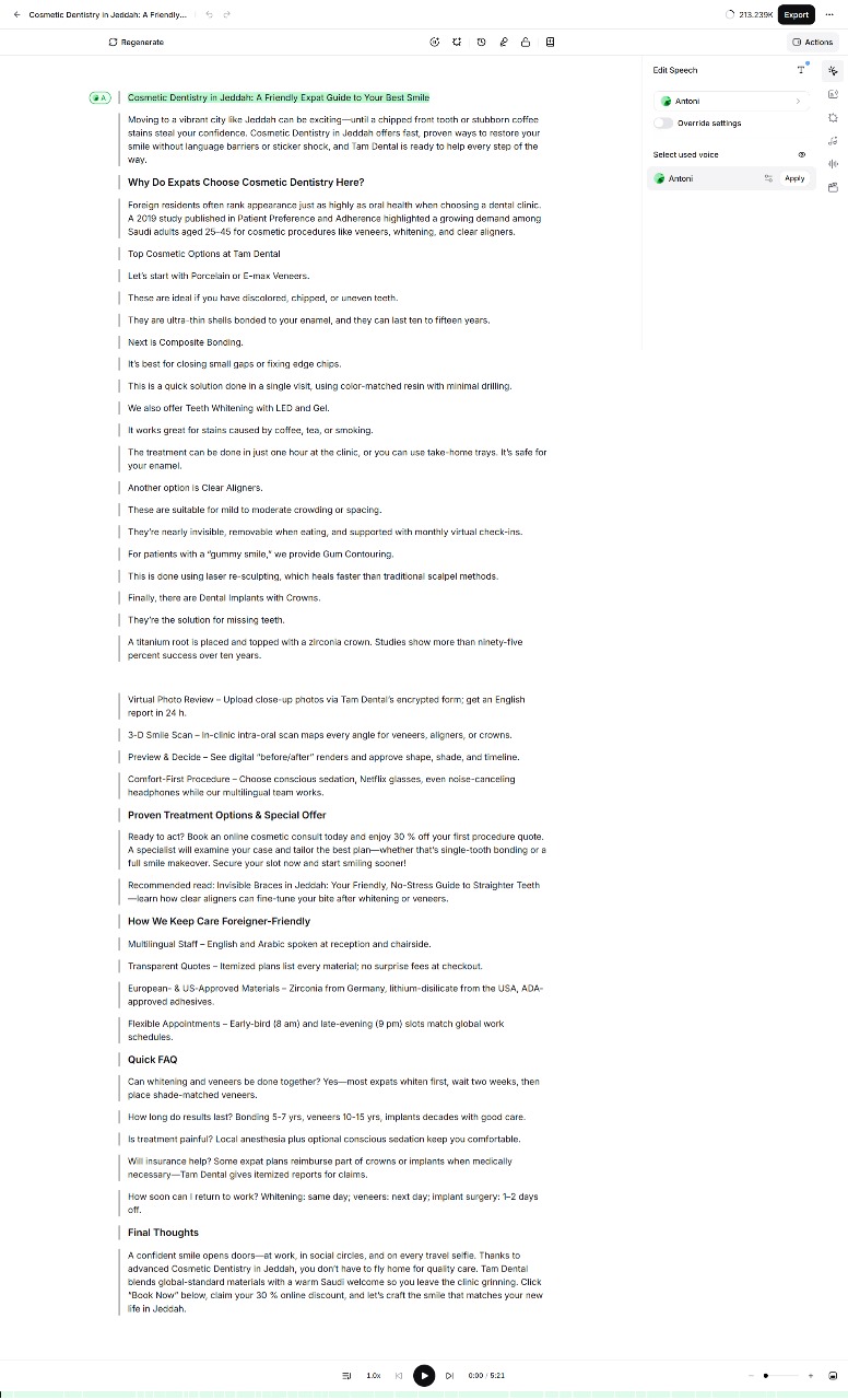 AI voice articles